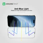 Picture of Amazingthing Anti-blue Light Tempered Glass Screen Protector  for iPhone 15 Pro & 15 Pro Max
