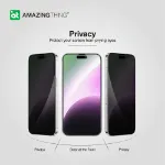 Picture of Amazingthing Privacy Tempered Glass Screen Protector for iPhone 15 Pro & 15 Pro Max